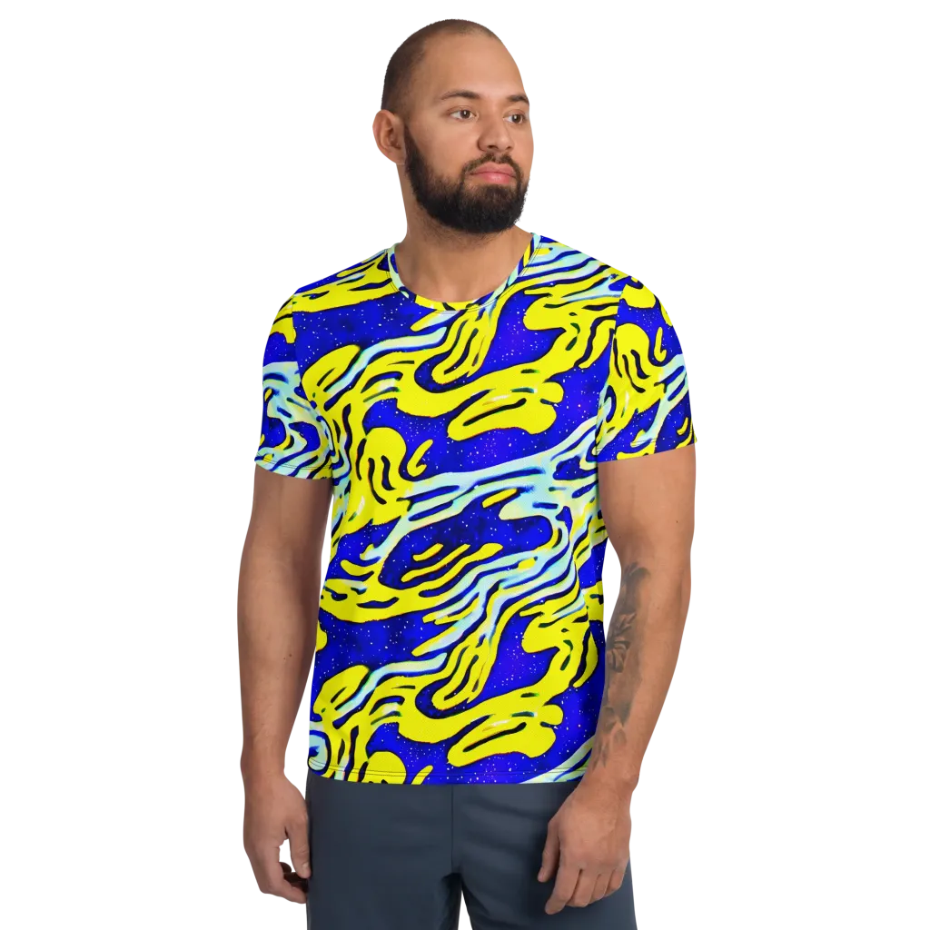 Electric Horizon on Men's Athletic T-Shirt — Front