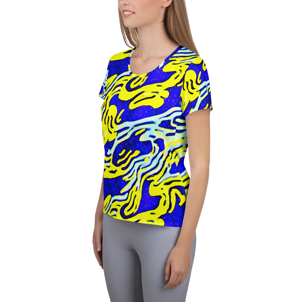 Electric Horizon on Women's Athletic T-Shirt — Left