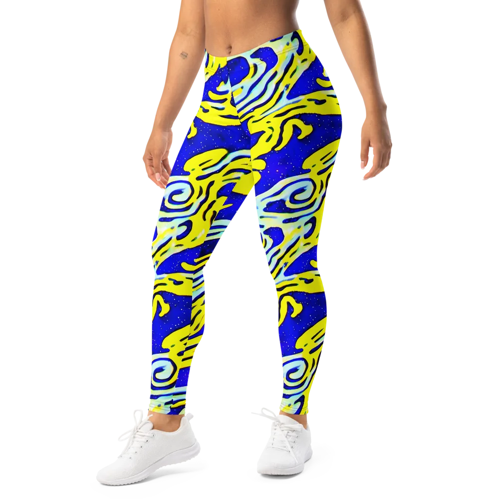 Electric Horizon on Leggings — Left Front