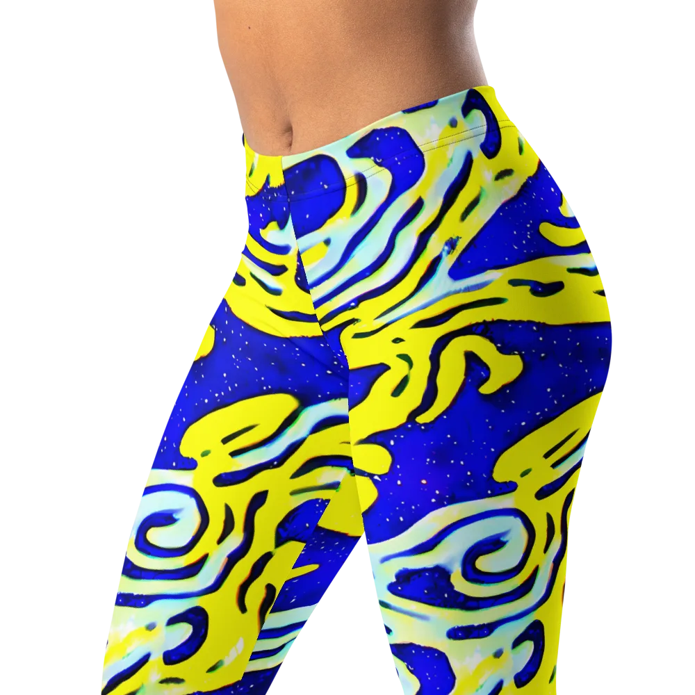 Electric Horizon on Leggings — Left Front