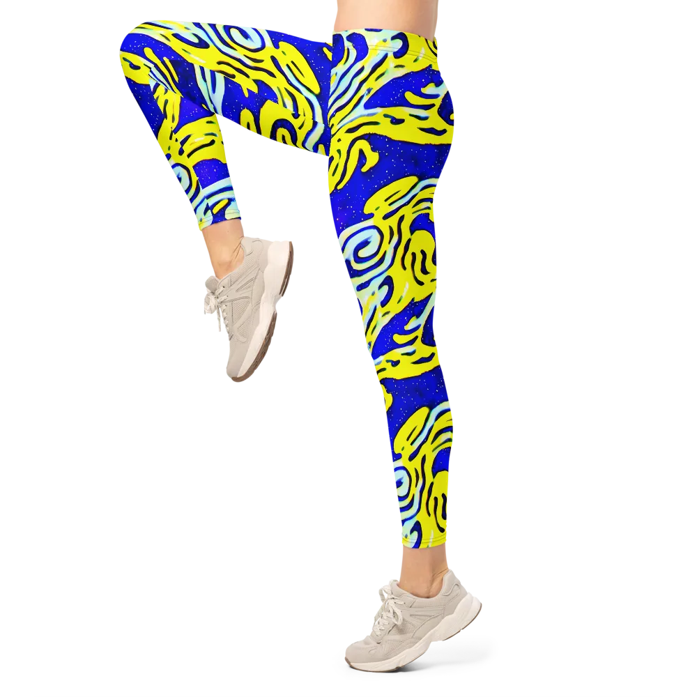 Electric Horizon on Leggings — Left