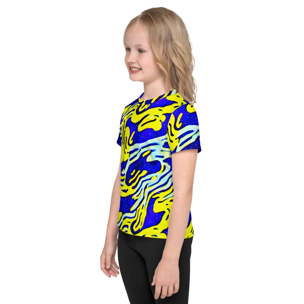 Electric Horizon on Kids Crew Neck T-Shirt — Left