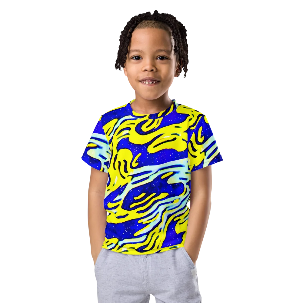 Electric Horizon on Kids Crew Neck T-Shirt — Front