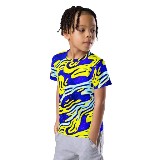 Electric Horizon on a Kids Crew Neck T-Shirt