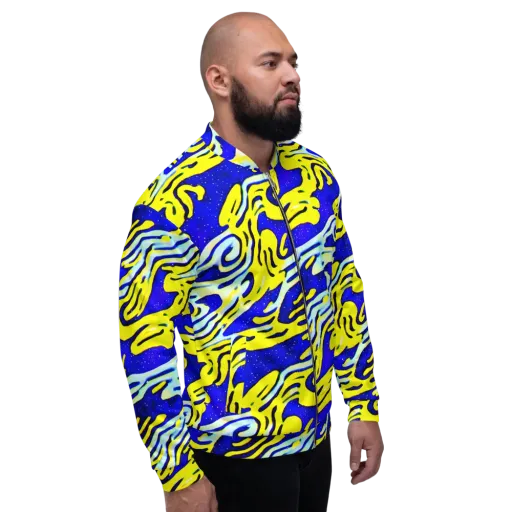 Electric Horizon on a Bomber Jacket