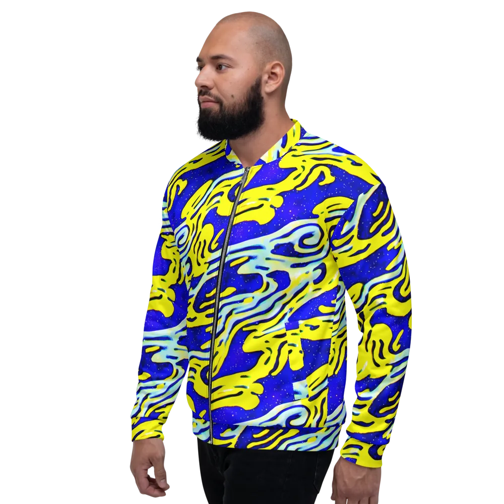 Electric Horizon on Bomber Jacket — Left