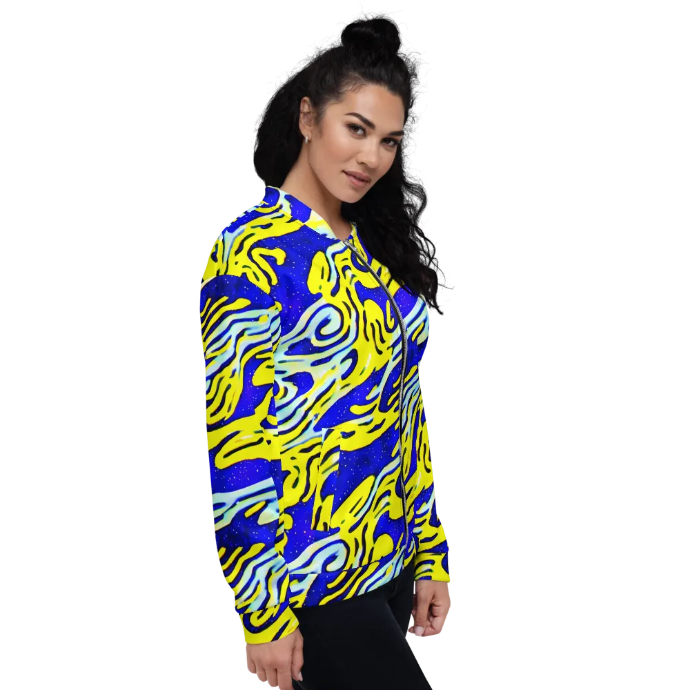 Electric Horizon on Bomber Jacket — Right