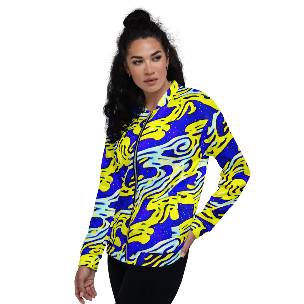 Electric Horizon on Bomber Jacket — Left