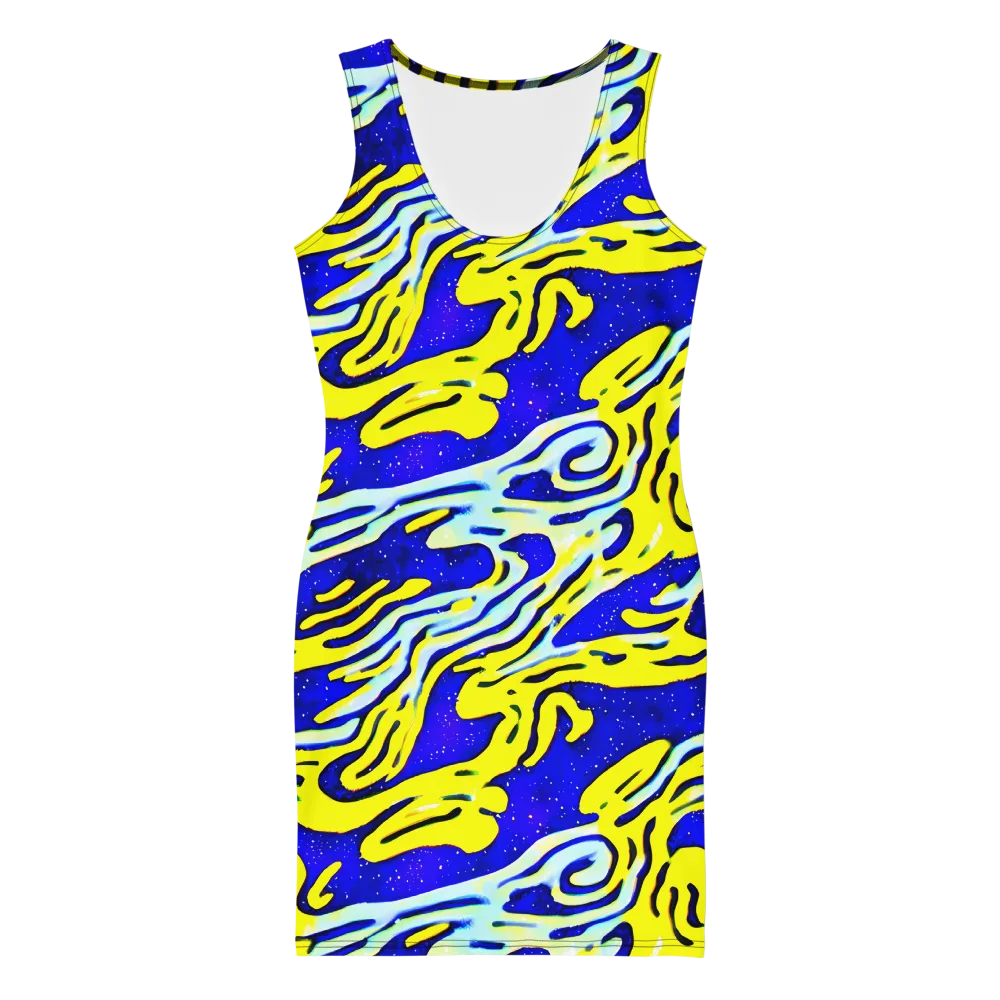 Electric Horizon on Bodycon Dress — Front