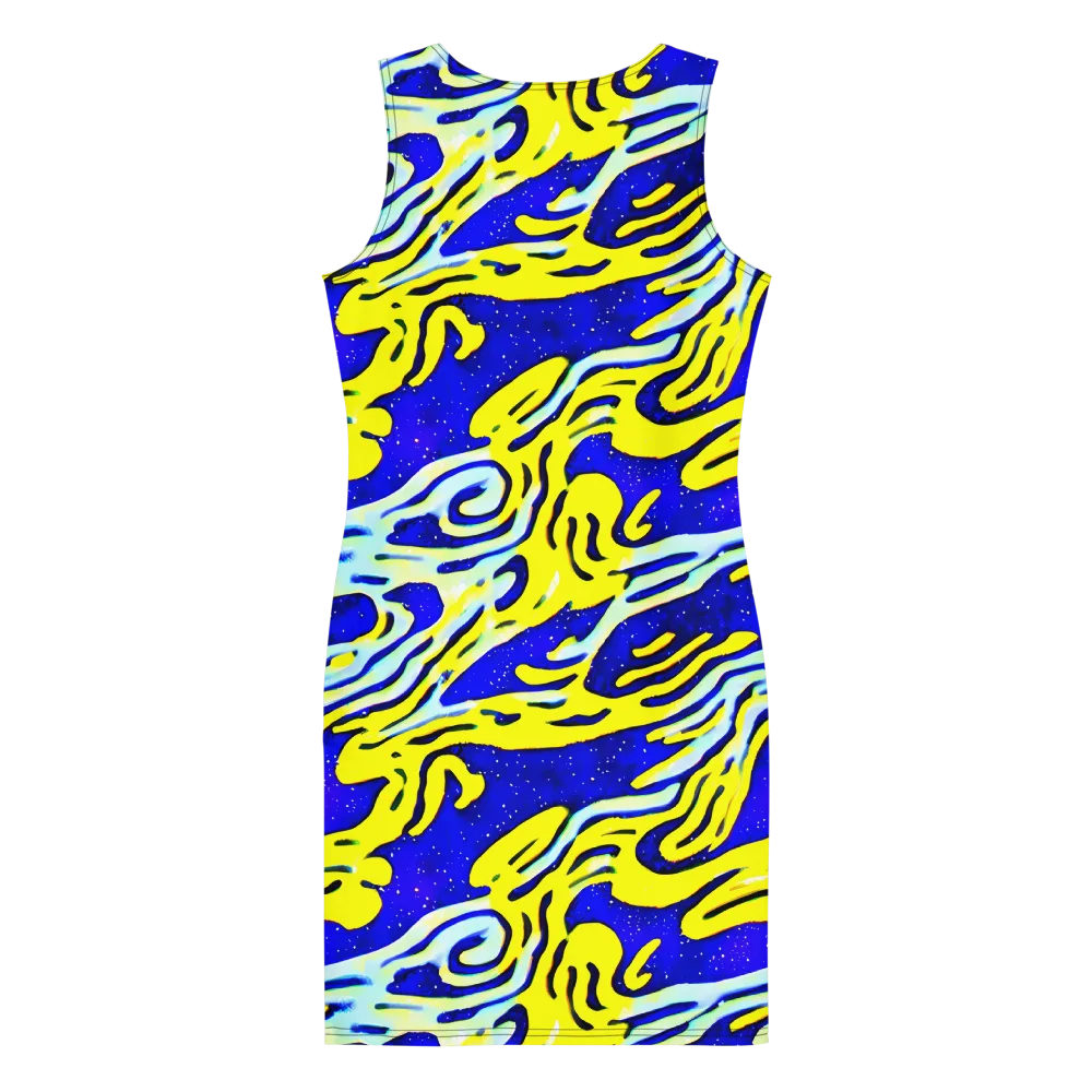 Electric Horizon on Bodycon Dress — Back