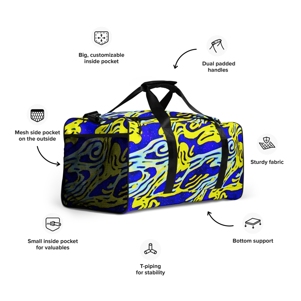 Electric Horizon on Duffle Bag — Right Front
