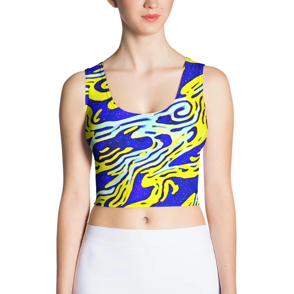 Electric Horizon on Crop Top — Front