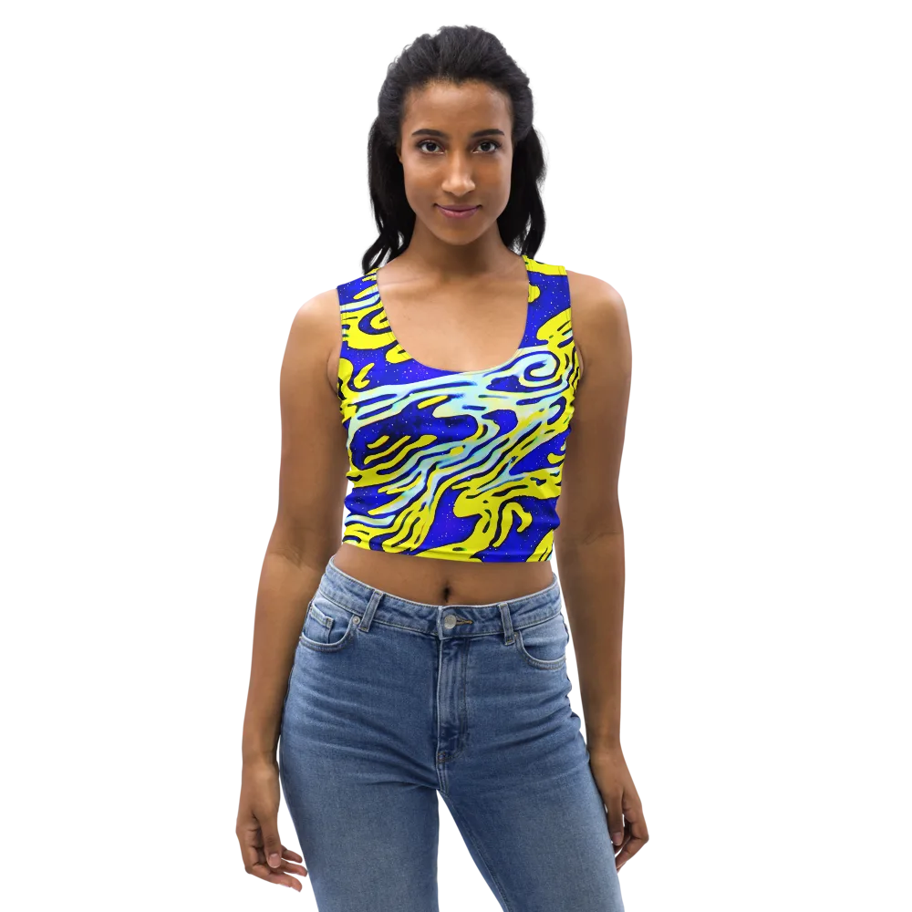 Electric Horizon on Crop Top — Front