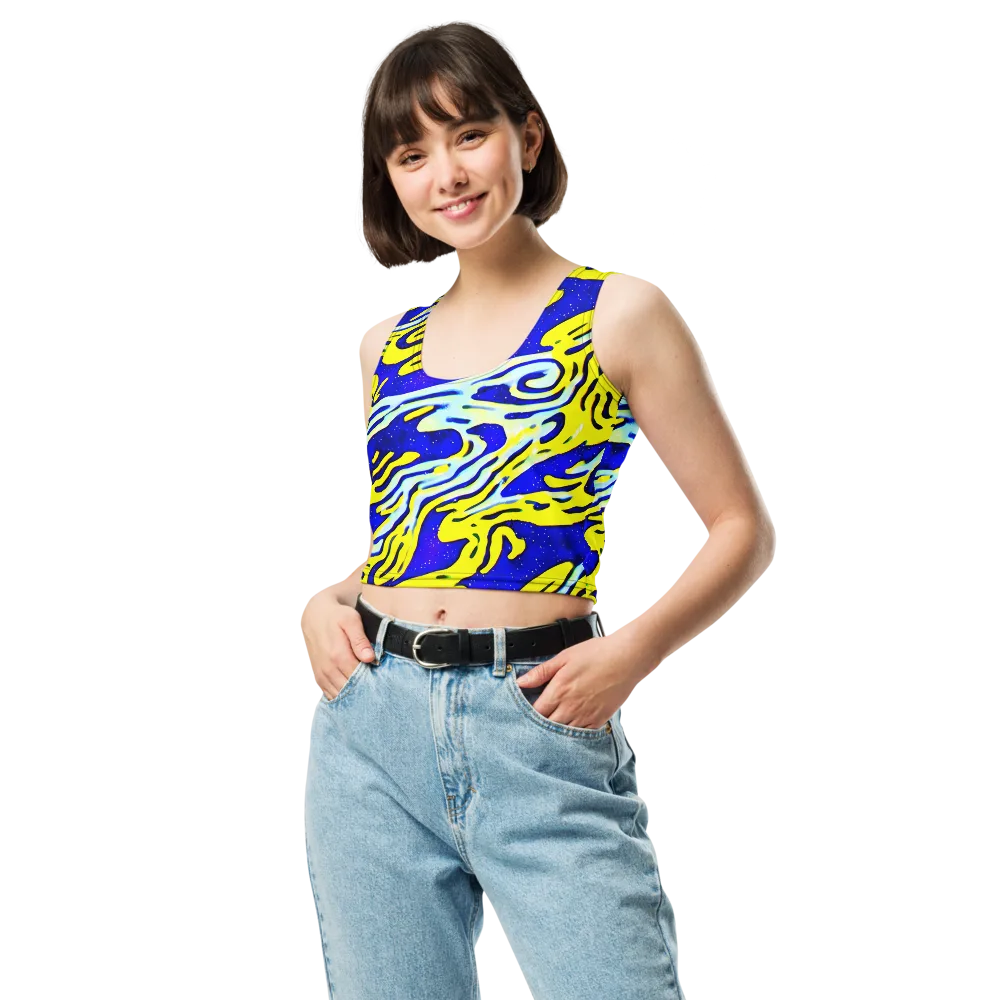 Electric Horizon on Crop Top — Front