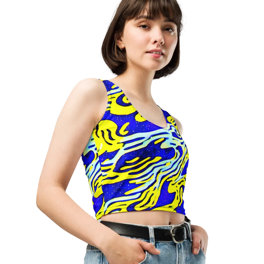 Electric Horizon on Crop Top — Right Front