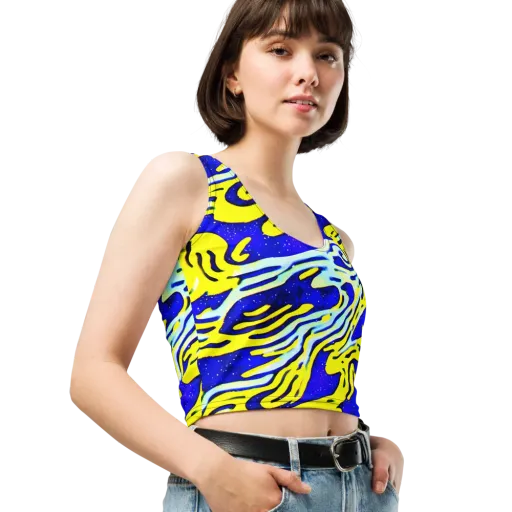 Electric Horizon on a Crop Top