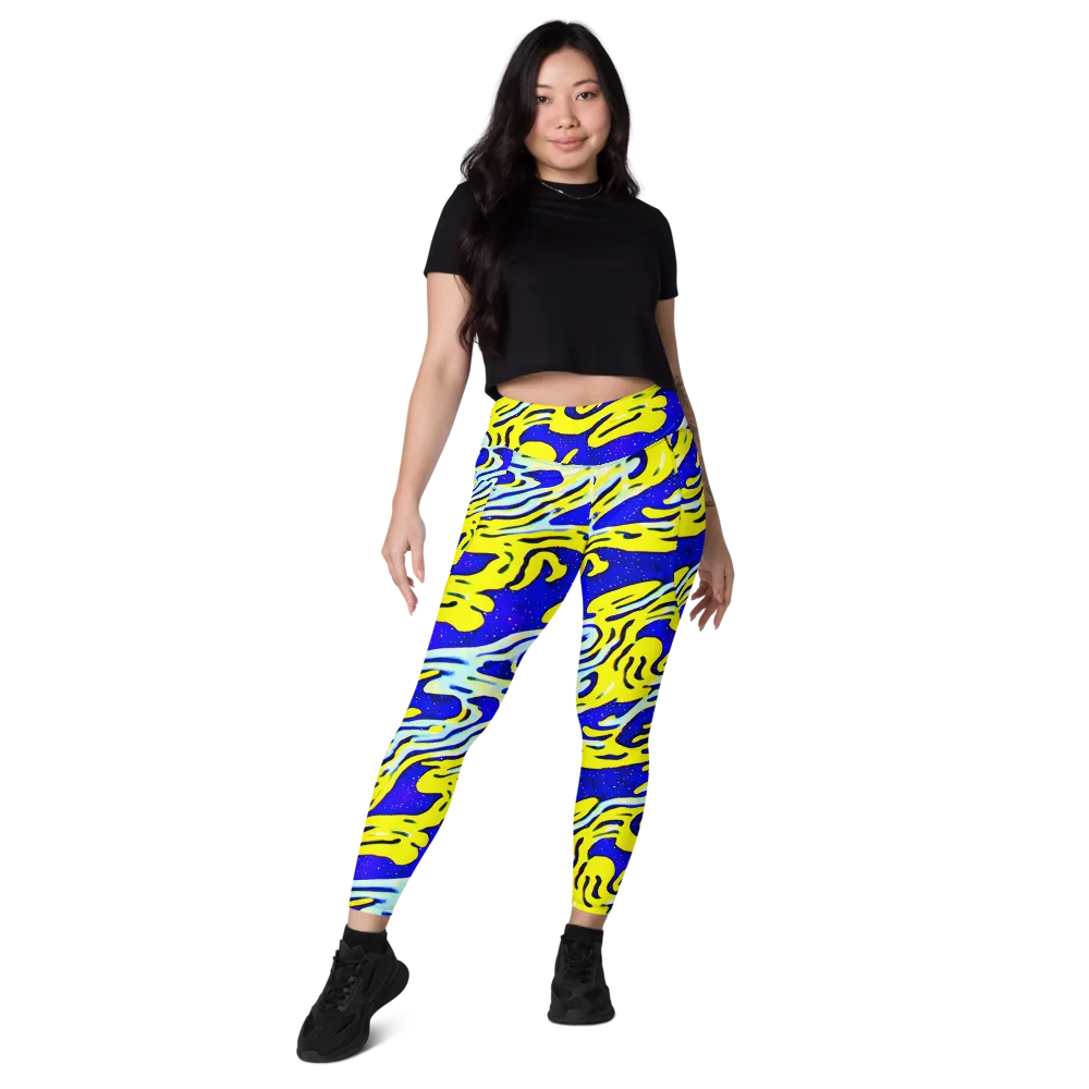 Electric Horizon on Leggings with Pockets — Front