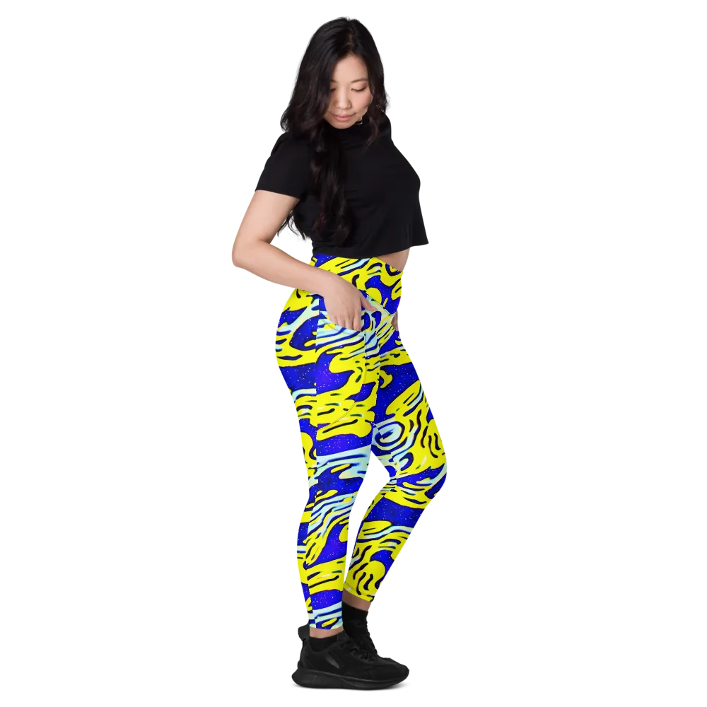 Electric Horizon on Leggings with Pockets — Right