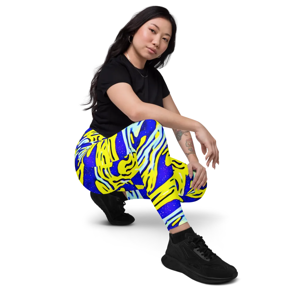 Electric Horizon on Leggings with Pockets — Right Front