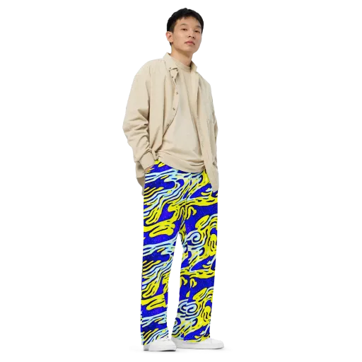 Electric Horizon on a Wide-Leg Pants