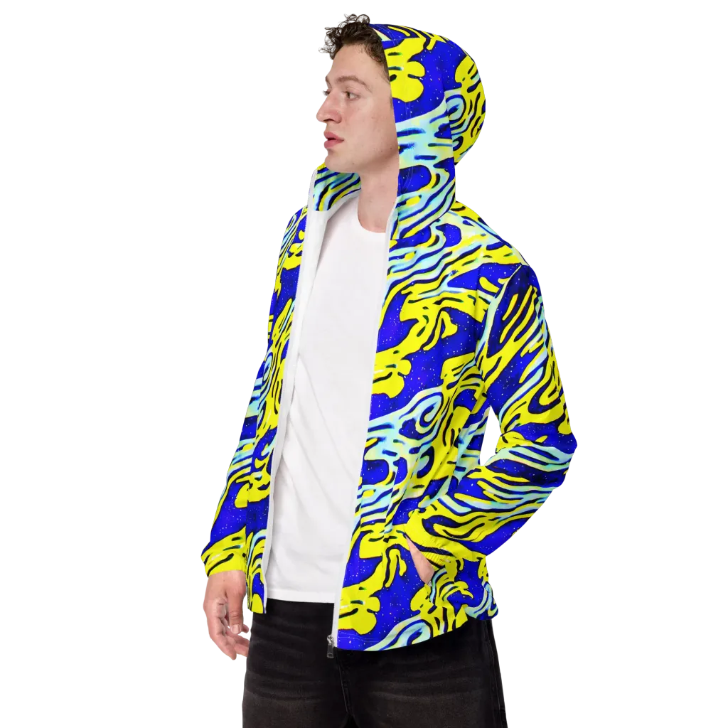 Electric Horizon on Men's Windbreaker — Left Front