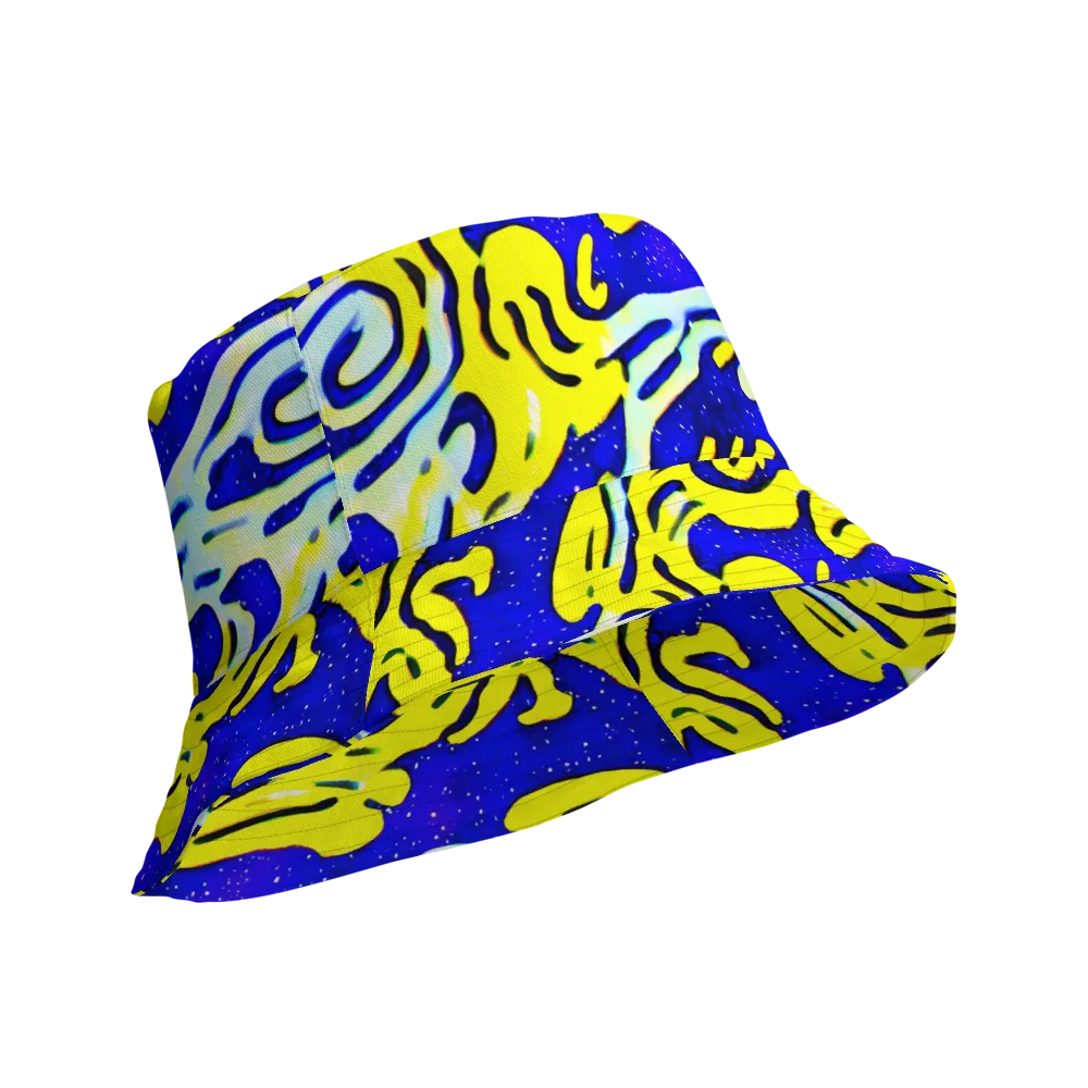 Electric Horizon on Reversible Bucket Hat — Product details Outside