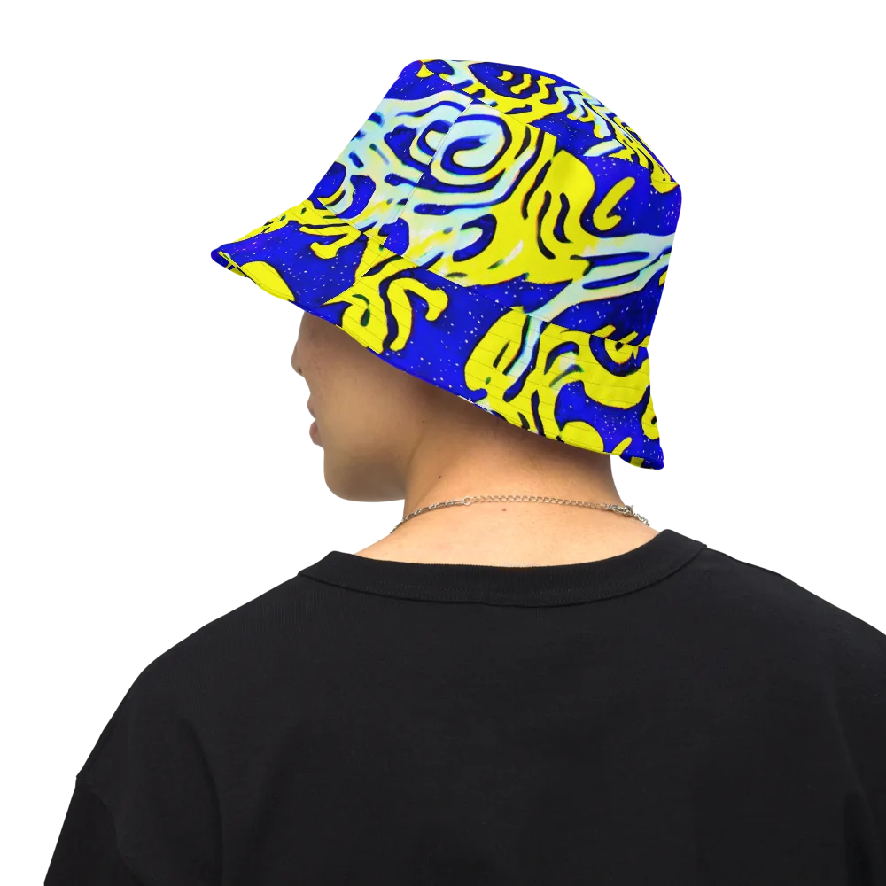 Electric Horizon on Reversible Bucket Hat — Back Inside