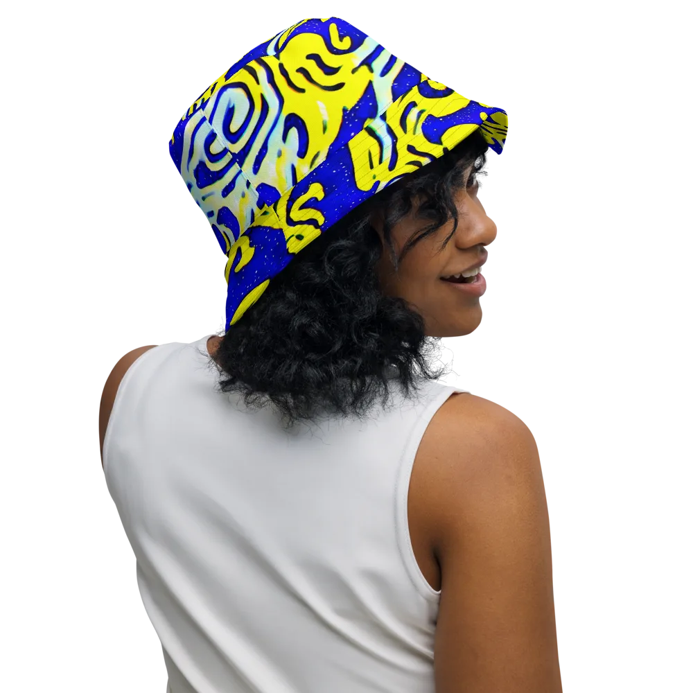 Electric Horizon on Reversible Bucket Hat — Right Outside