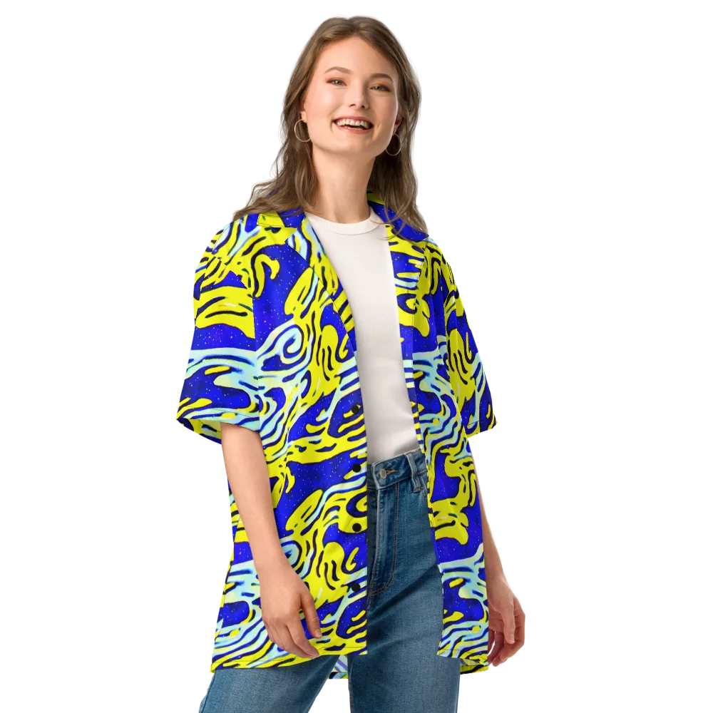 Electric Horizon on Button Shirt — Front
