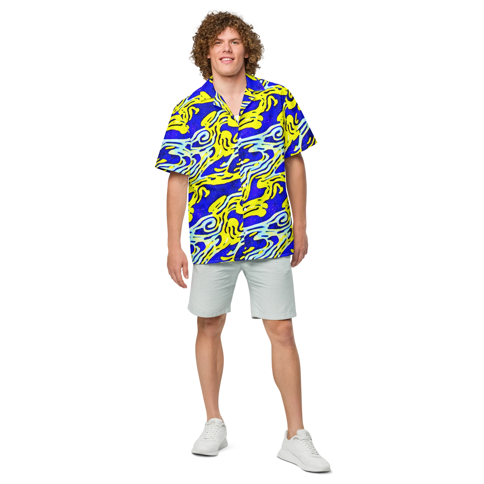 Electric Horizon on Button Shirt — Front
