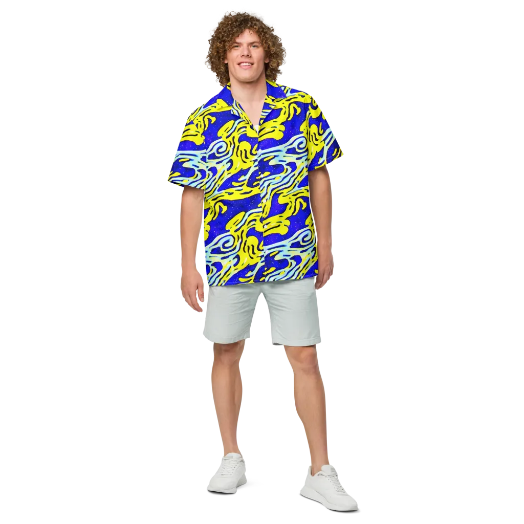 Electric Horizon on Button Shirt — Front
