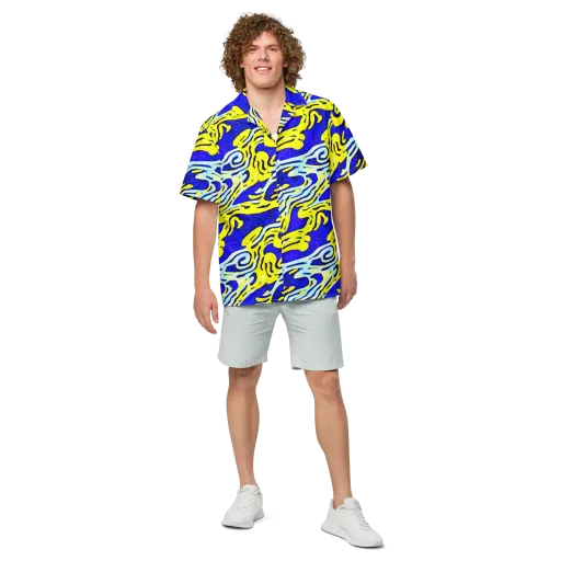 Electric Horizon on a Button Shirt