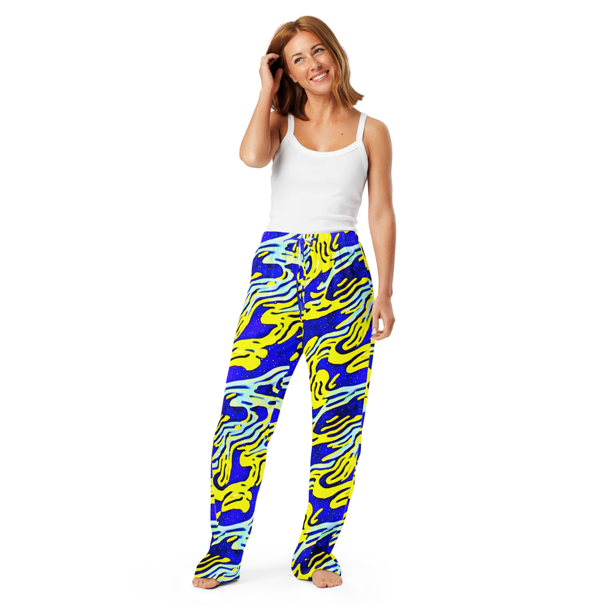 Electric Horizon on Women's Pajama Pants — Front
