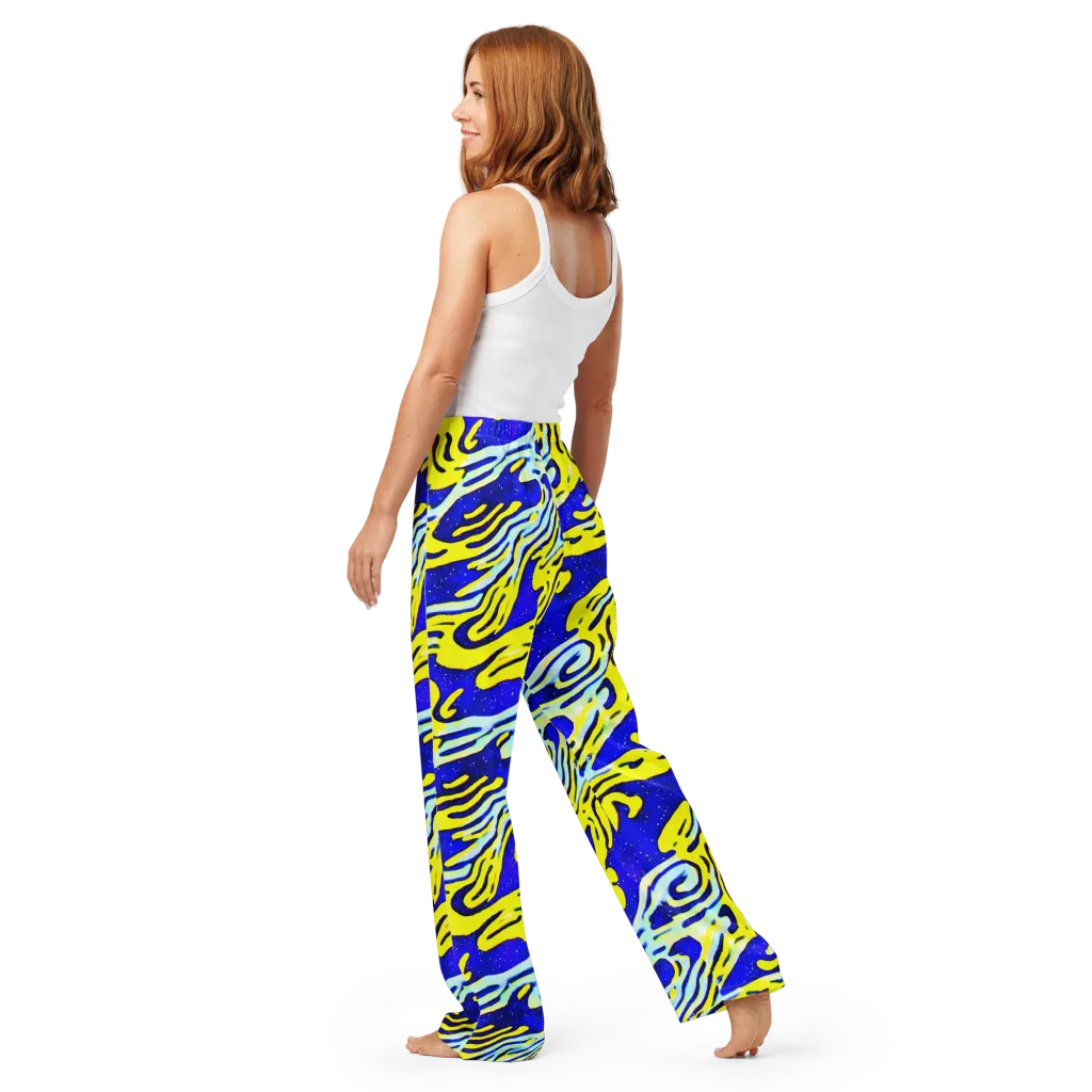 Electric Horizon on Women's Pajama Pants — Back