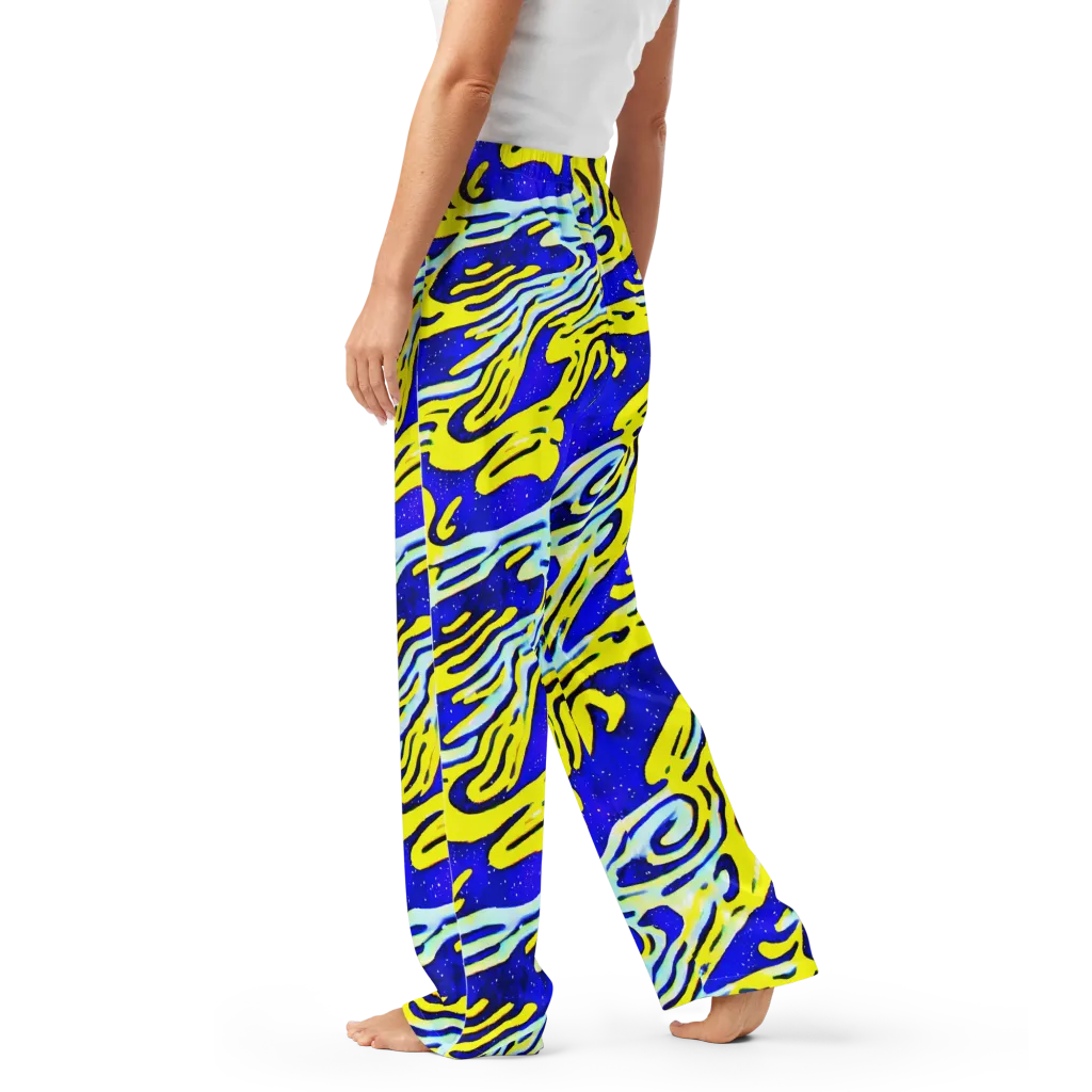 Electric Horizon on Women's Pajama Pants — Left