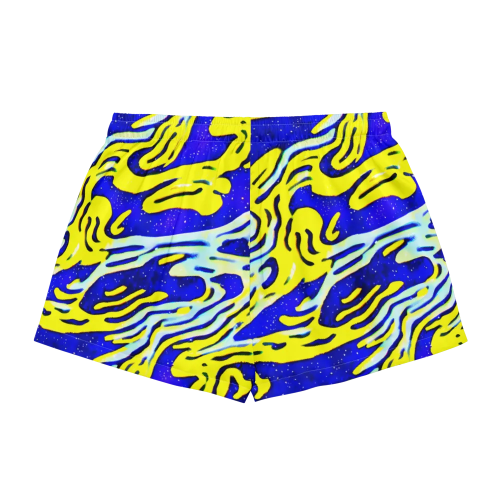 Electric Horizon on Women's Pajama Shorts — Back