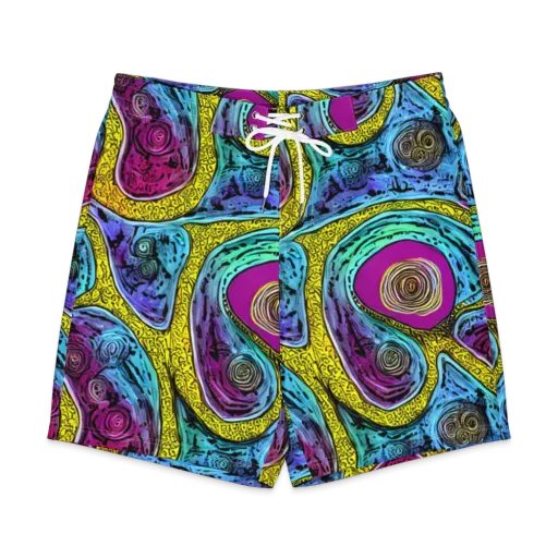 Orbiting Orbs on a Men's Board Shorts