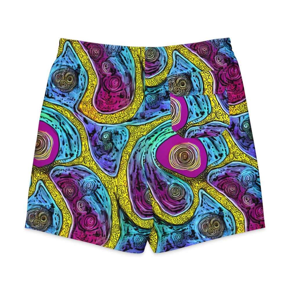 Orbiting Orbs on Men's Board Shorts — Back