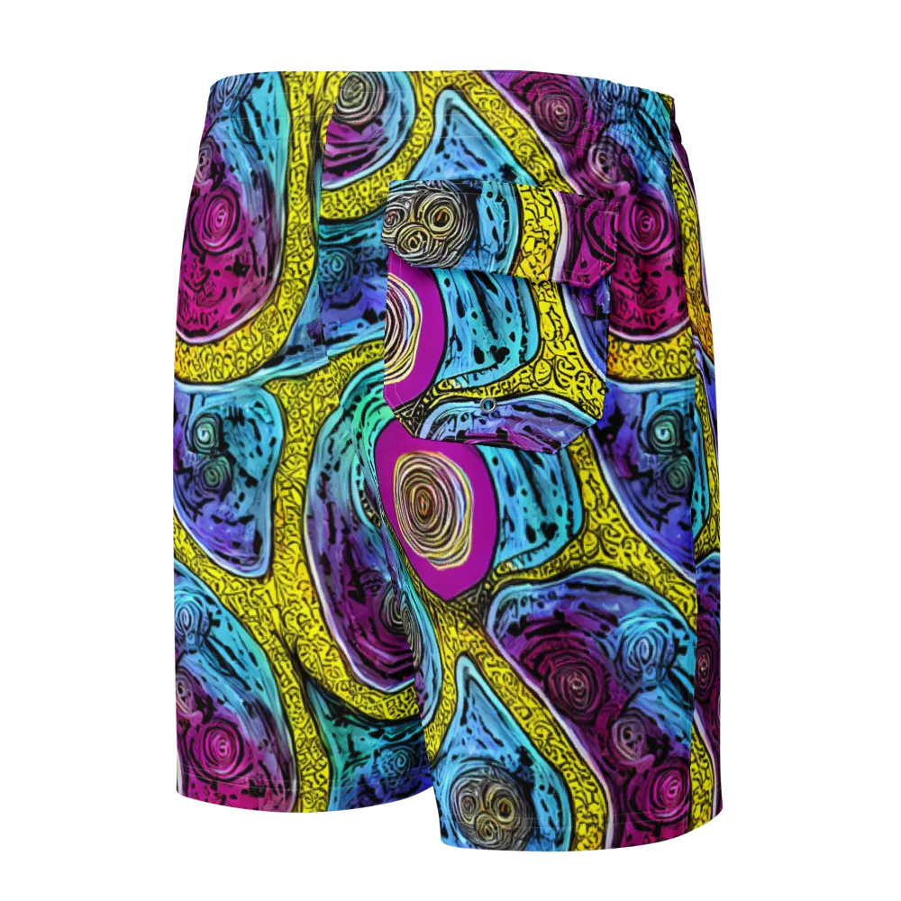 Orbiting Orbs on Men's Board Shorts — Back