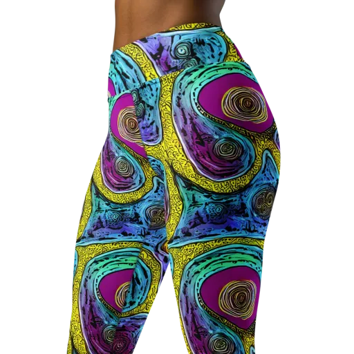 Orbiting Orbs on a Yoga Leggings