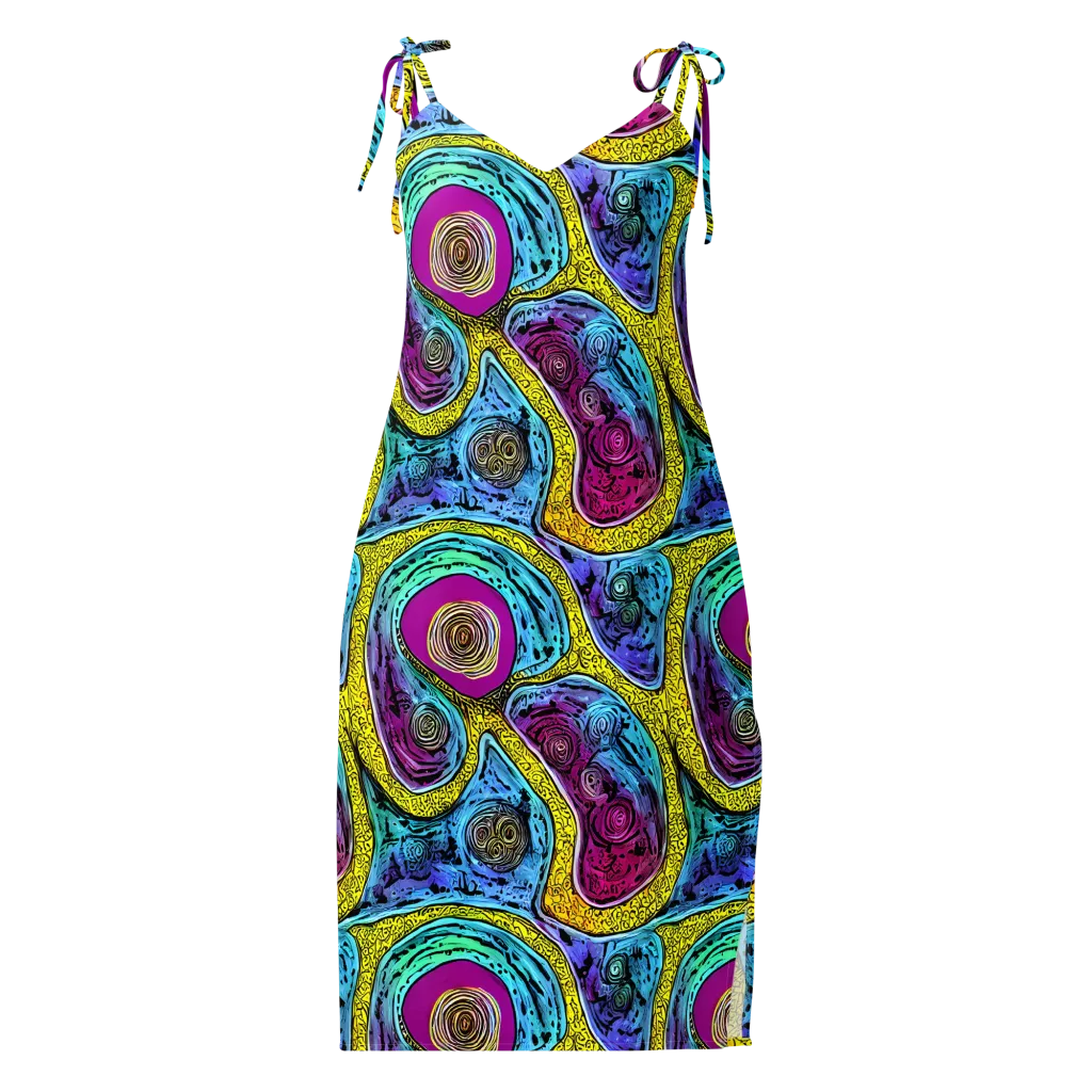 Orbiting Orbs on Slip Dress — Front