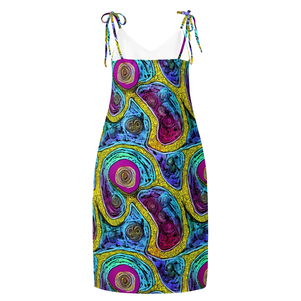 Orbiting Orbs on Slip Dress — Back