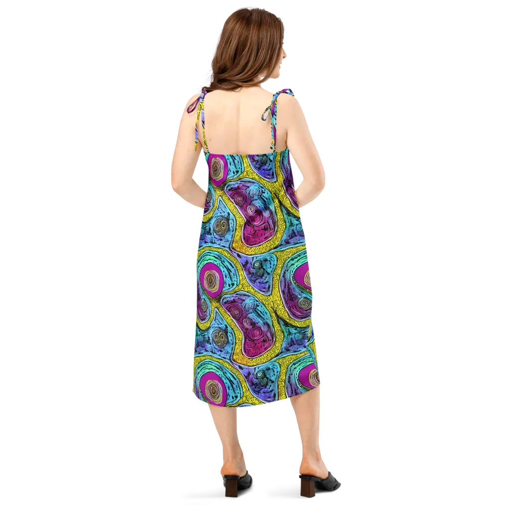 Orbiting Orbs on Slip Dress — Back