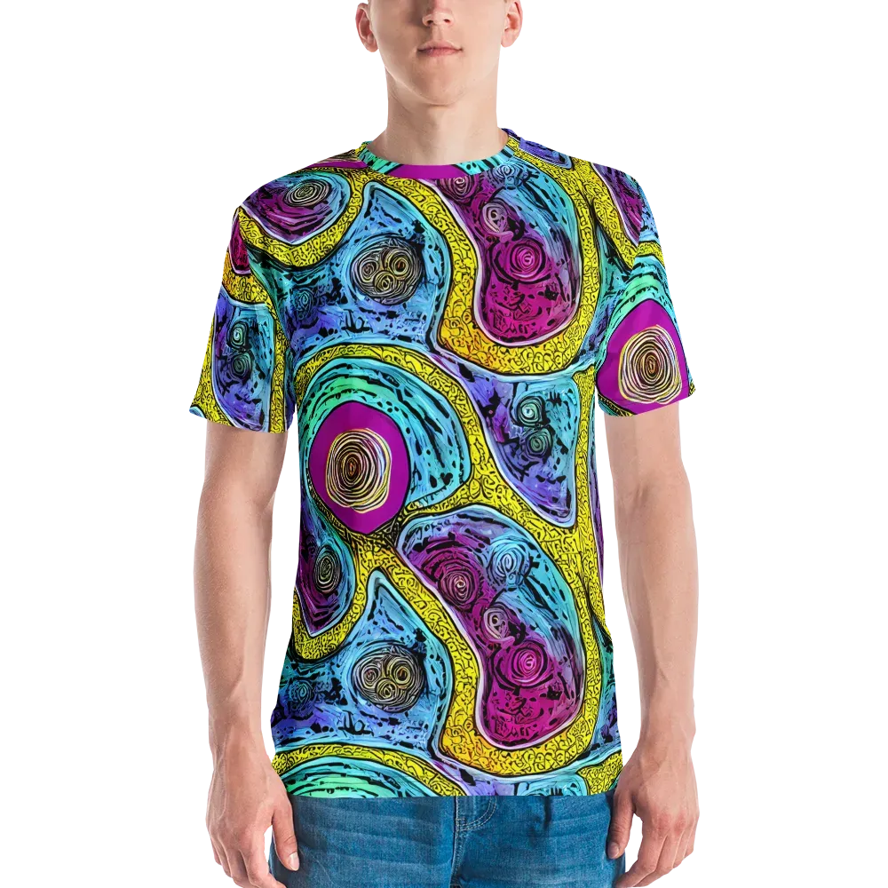 Orbiting Orbs on Men's Crew Neck T-Shirt — Front