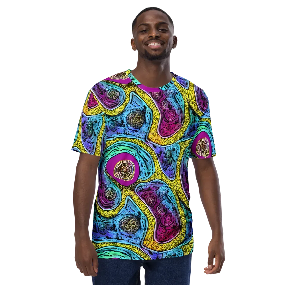 Orbiting Orbs on Men's Crew Neck T-Shirt — Front
