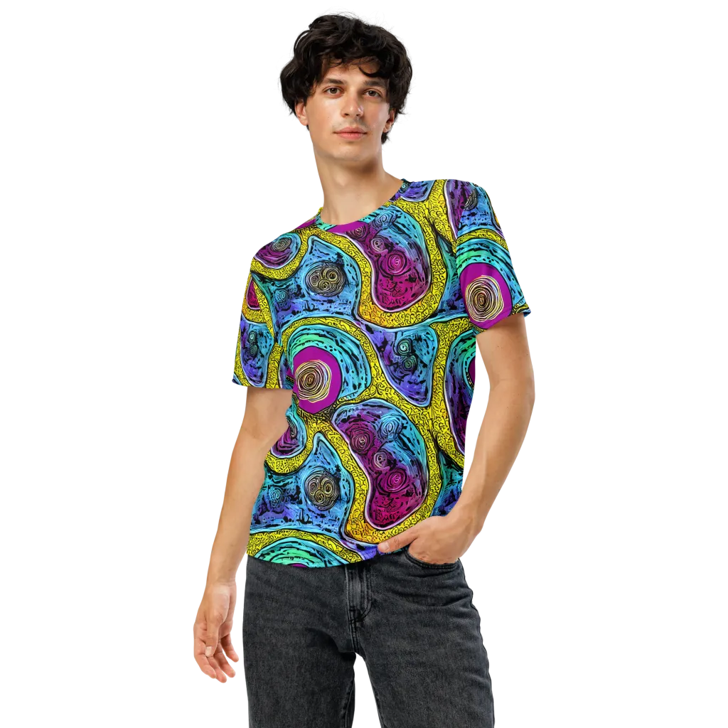 Orbiting Orbs on Men's Crew Neck T-Shirt — Front