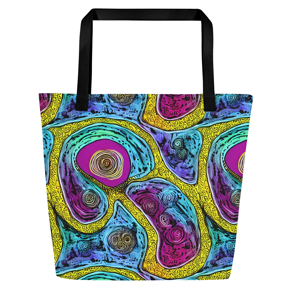 Orbiting Orbs on Large Tote Bag W/ Pocket — Front