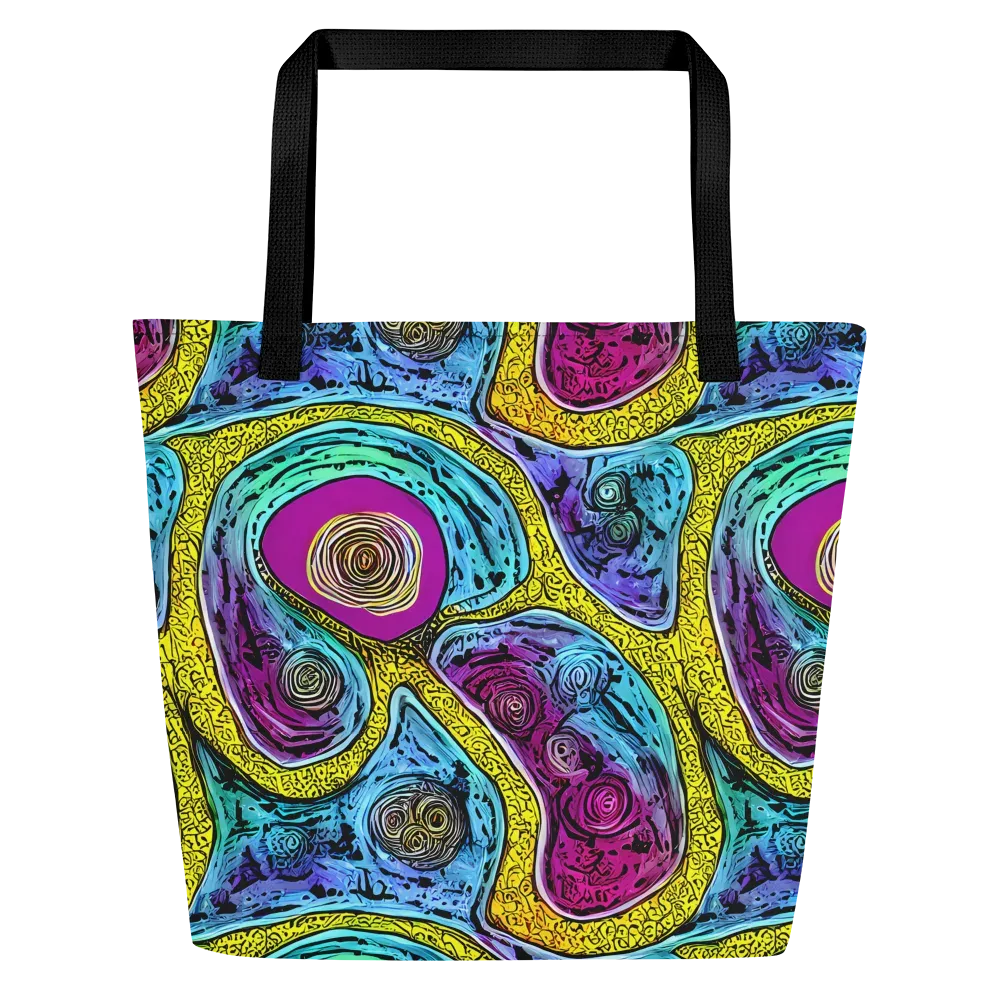 Orbiting Orbs on Large Tote Bag W/ Pocket — Front