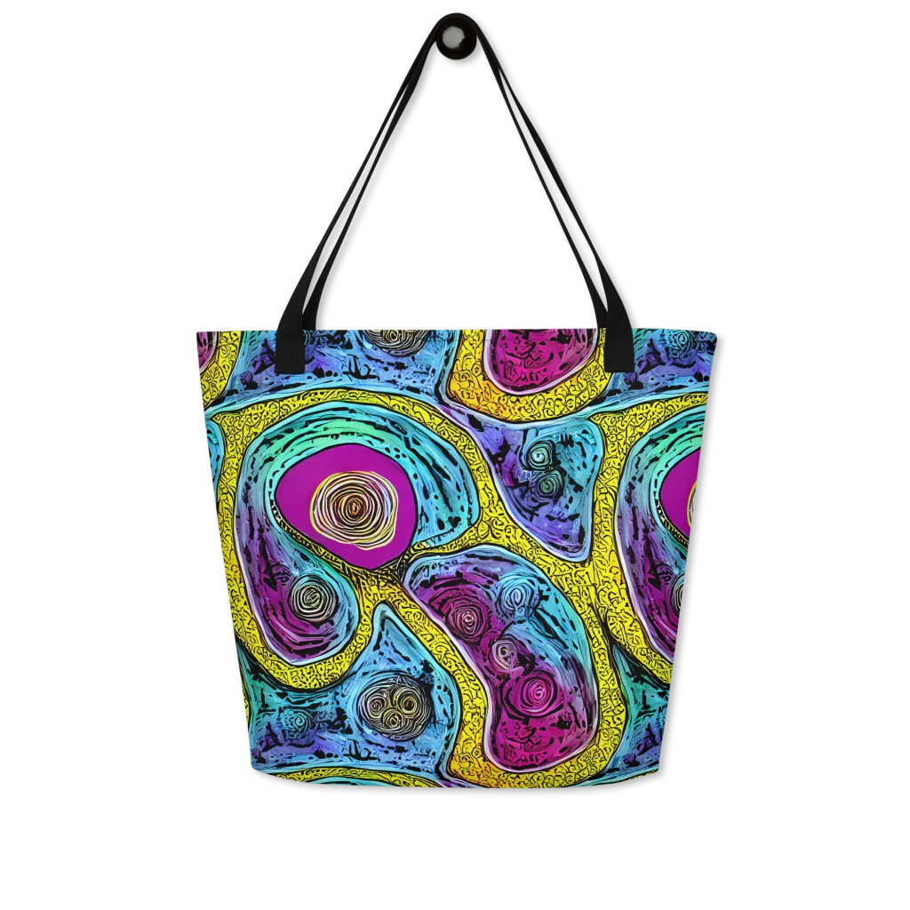 Orbiting Orbs on Large Tote Bag W/ Pocket — Front