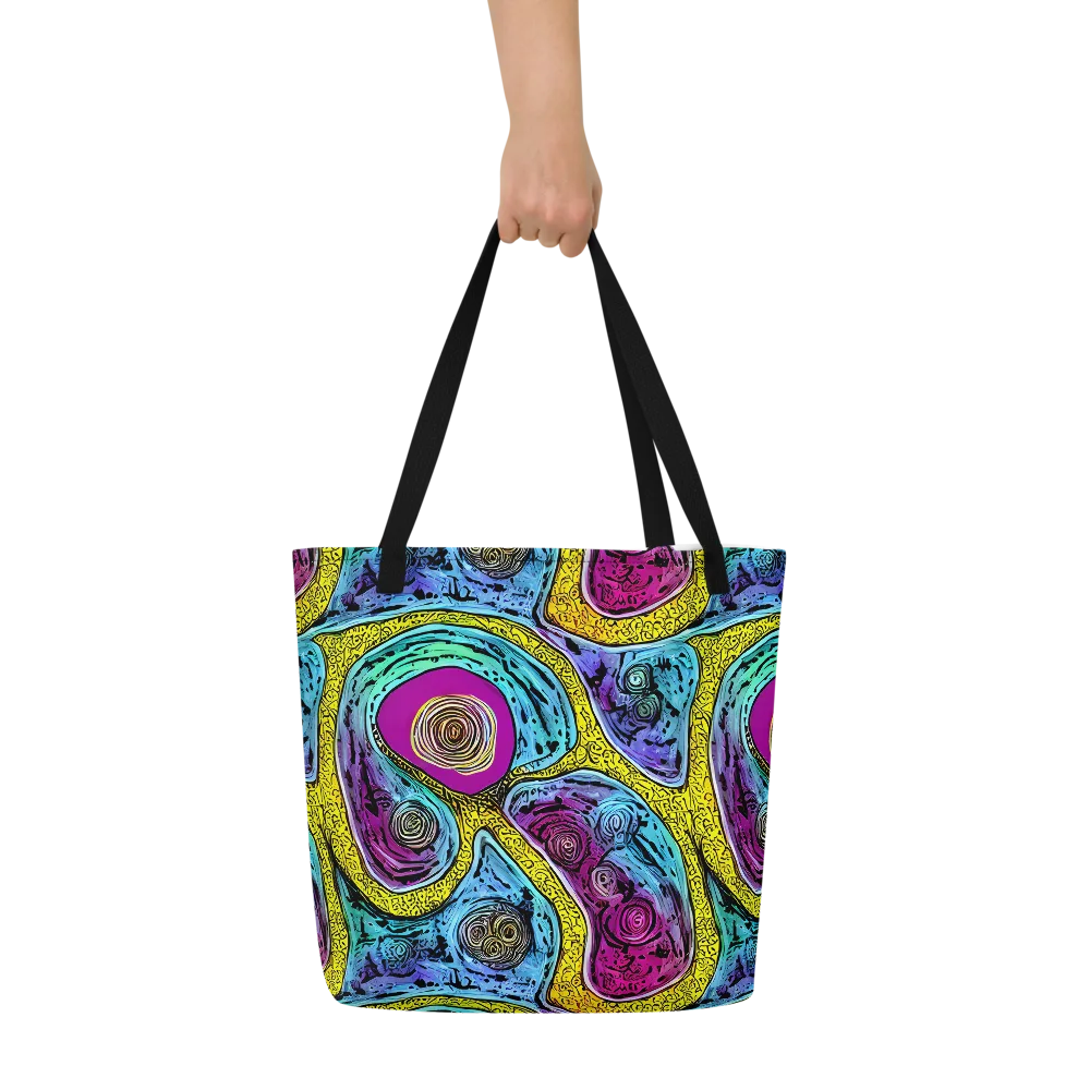 Orbiting Orbs on Large Tote Bag W/ Pocket — Front